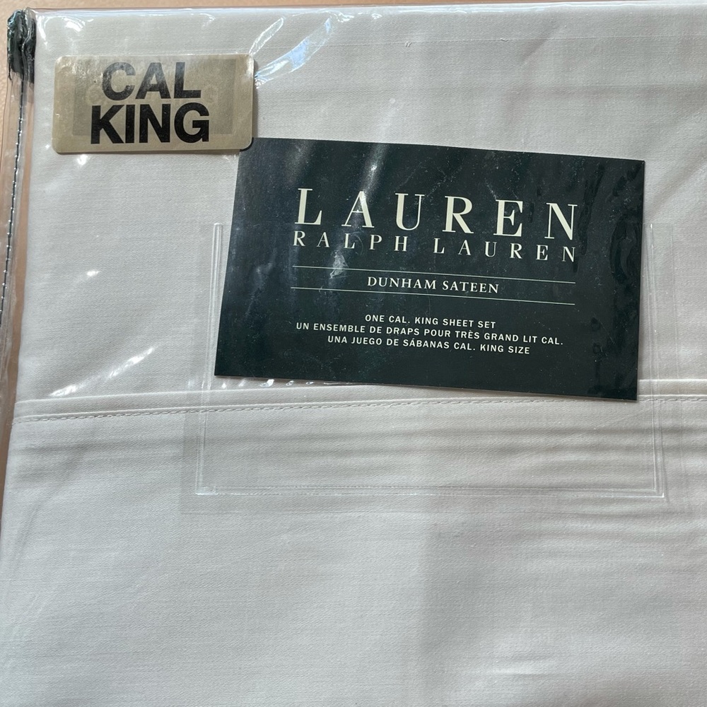 NEW Ralph Lauren Cal King Dunham Sateen sheet set